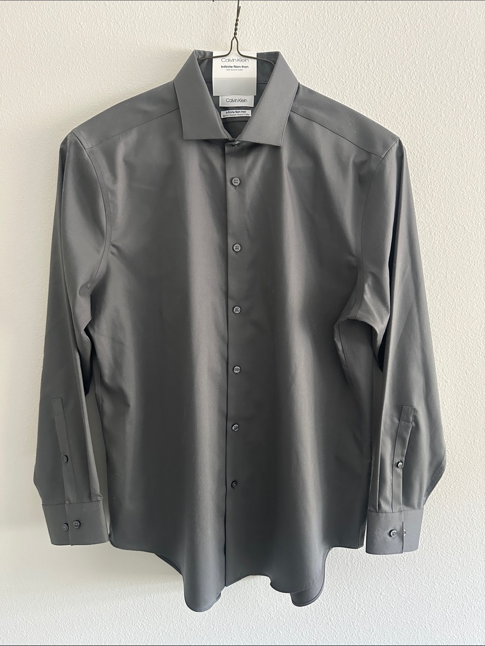 Calvin Klein Men's Charcoal Gray Dress Shirt